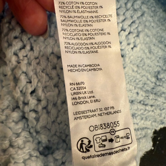 Anthropology OVERSIZED Cotton Mock Neck Sweater NWOT* like size small* - Picture 9 of 12